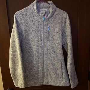 Calvin Klein Grey Zippered Jacket, Size Medium
